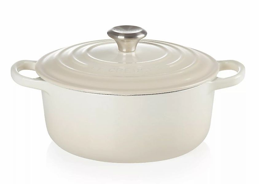 Le Creuset Bräter Signature Rund Gusseisen Meringue 24cm günstig online kaufen