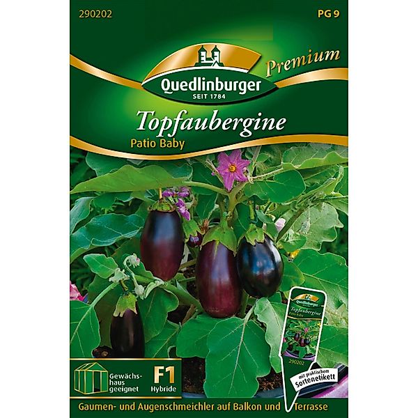 Quedlinburger Topf-Aubergine Patio Baby Loses Saatgut günstig online kaufen