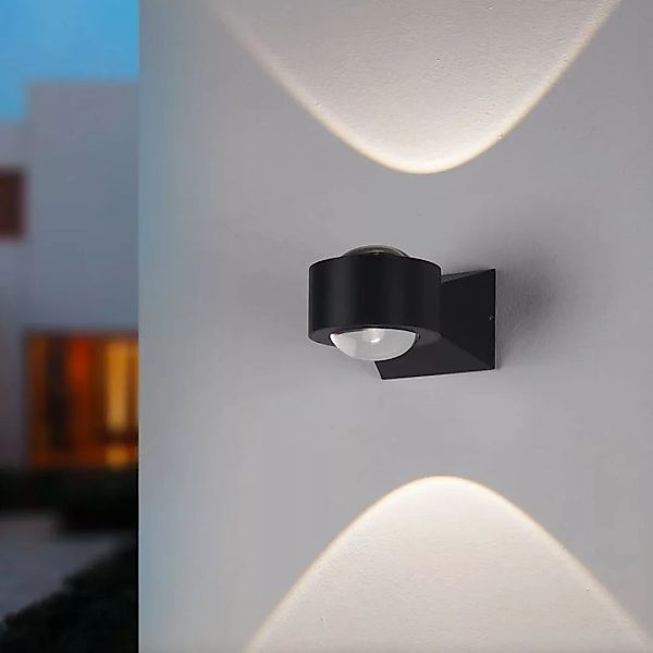famlights | LED Außenwandleuchte Sandro aus Aluminium in Anthrazit günstig online kaufen
