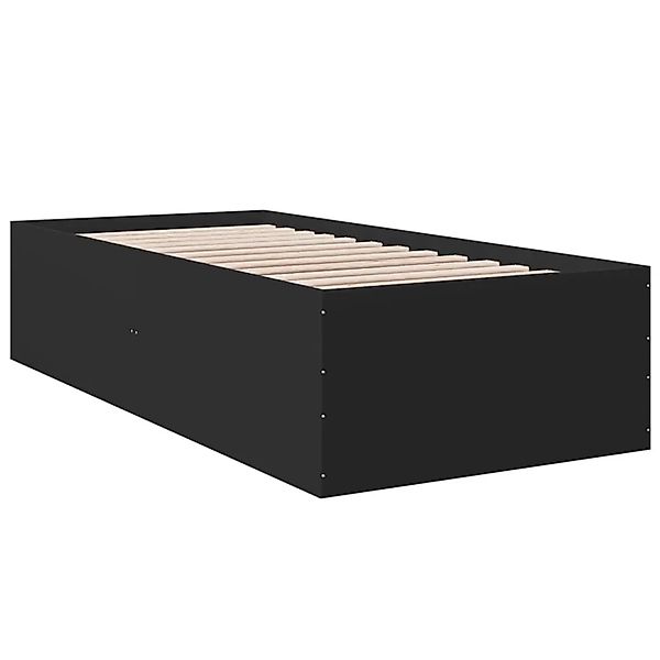 vidaXL Bettgestell Schwarz 90x200 cm Holzwerkstoff 3280966 günstig online kaufen