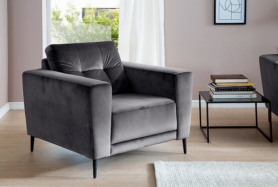 Trends by HG Sessel "Barcelona" mit Metallfuss, frei im Raum stellbar günstig online kaufen