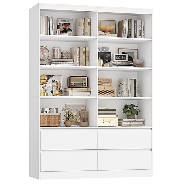 Homfa Bücherregal Hochschrank Standregal Bücherschrank Raumteiler, günstig online kaufen