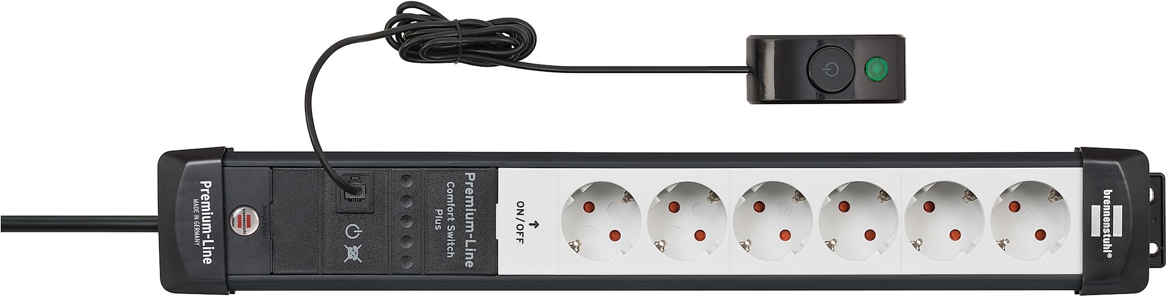 Brennenstuhl Steckdosenleiste »Premium-Line Comfort Switch Plus«, 6-fach, ( günstig online kaufen