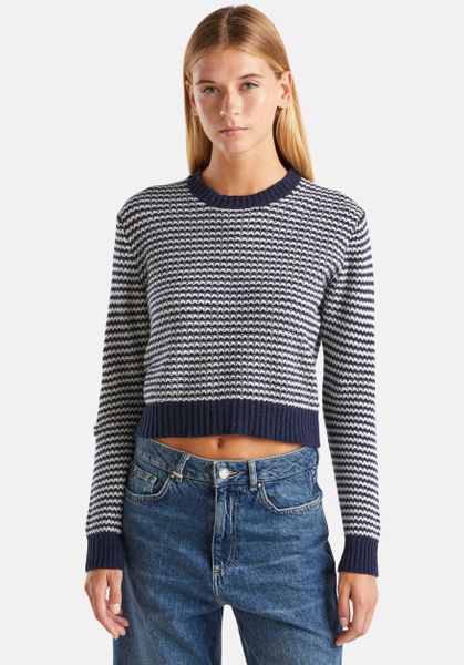 United Colors of Benetton Rundhalspullover kurze günstig online kaufen