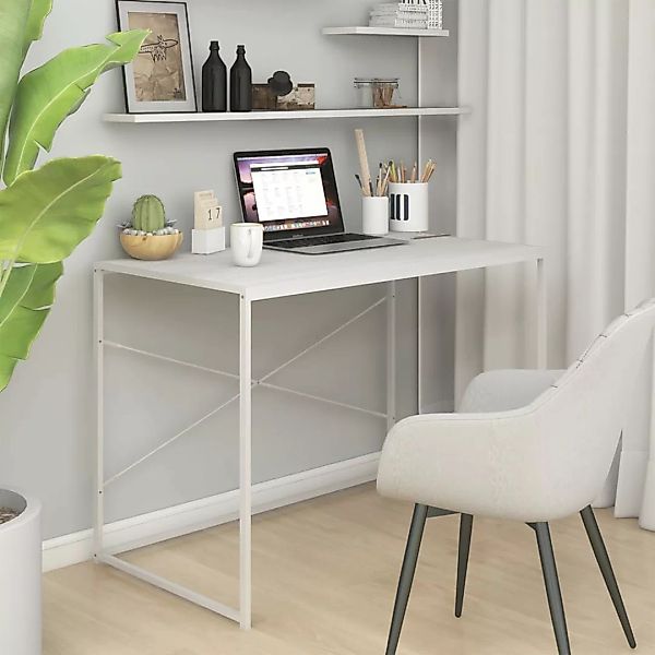 Computertisch Weiß 110x60x70 Cm Spanplatte günstig online kaufen