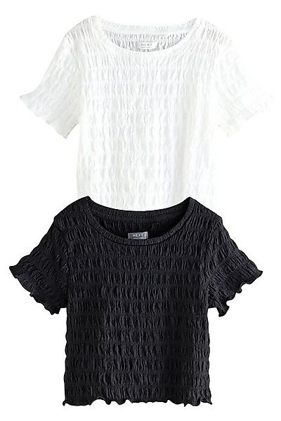 Next T-Shirt Strukturierte T-Shirts, 2er-Pack (2-tlg) günstig online kaufen