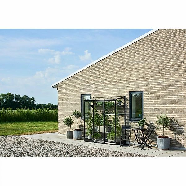 Halls Gewächshaus Qube Lean To Qube Lean-to 26 Schwarz 1,2 m² günstig online kaufen
