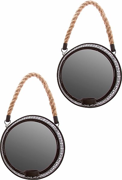 Myflair Möbel & Accessoires Spiegelwandblaker "Anandi, schwarz", (Set, 2 St günstig online kaufen