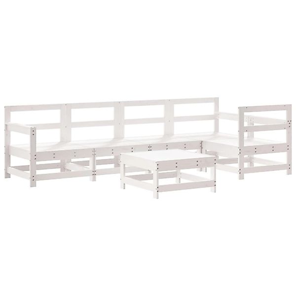 vidaXL 6-Tlg Garten-Lounge-Set Weiß Massivholz Kiefer 3186460 günstig online kaufen