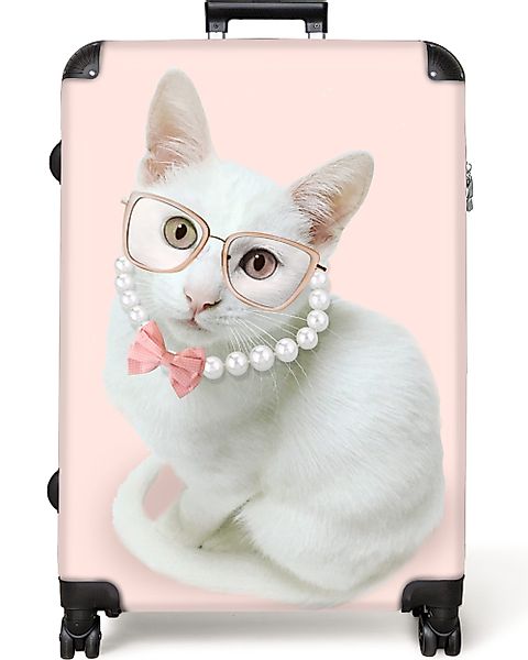 NoBoringSuitcases.com© Hartschalen-Trolley Katze - Perlen - günstig online kaufen