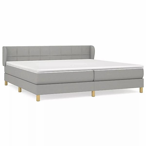 vidaXL Boxspringbett mit Matratze Hellgrau 200x200 cm Stoff1377626 günstig online kaufen