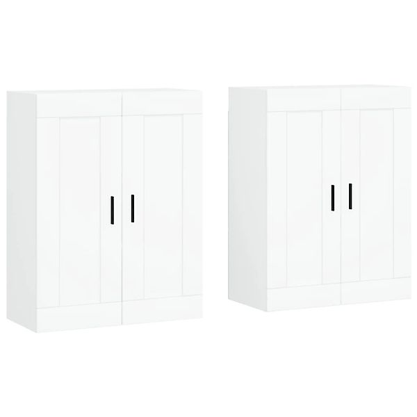 vidaXL Wandschränke 2 Stk Weiß Holzwerkstoff 3198033 günstig online kaufen