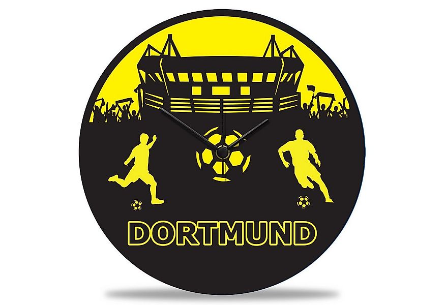 GRAVURZEILE Wanduhr aus Holz - Vereinsliebe Dortmund - Fußball - günstig online kaufen
