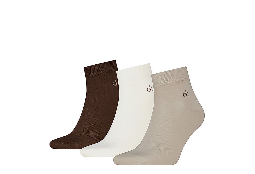 Calvin Klein Kurzsocken CK MEN QUARTER (3 Paar) Rippenbündchen, Cotton-Mix, günstig online kaufen