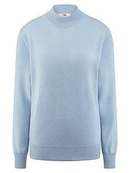 Stehbund-Pullover Modell Sabrina Peter Hahn Seide/Kaschmir blau günstig online kaufen