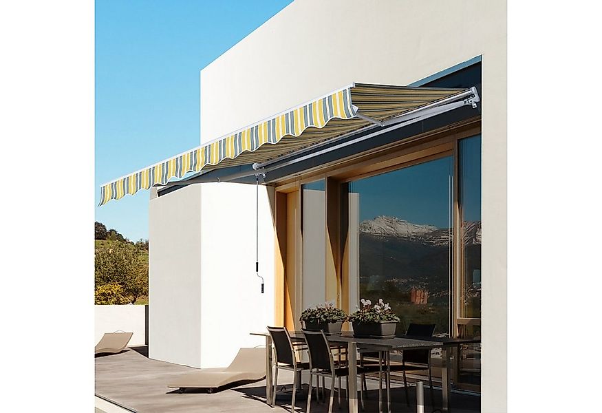 Outsunny Markise Sonnenschutz mit Handkurbel (Gelenkarmmarkise, 1-St., Mark günstig online kaufen