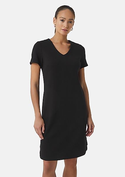 Comma Minikleid Kurzes Piqué-Kleid mit V-Ausschnitt günstig online kaufen