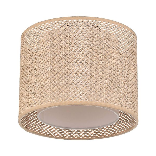 Lindby Deckenleuchte Soula, Ø 26 cm, beige, Kunststoff, E27 günstig online kaufen