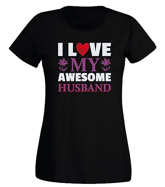 G-graphics T-Shirt Damen T-Shirt - I love my awesome Husband Slim-fit, mit günstig online kaufen