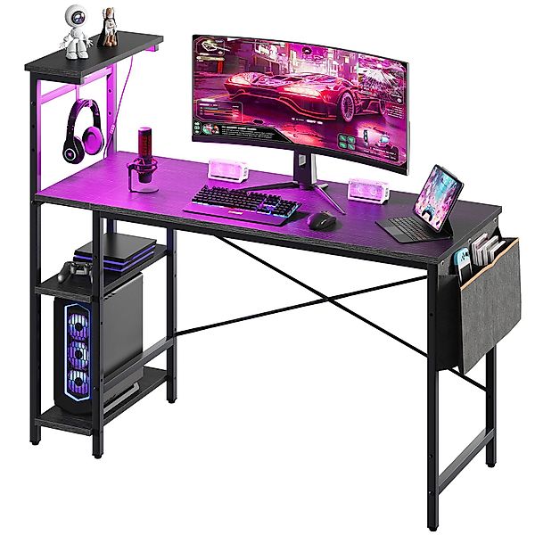 Bestier Gamingtisch 140 cm Gaming-Schreibtisch mit günstig online kaufen