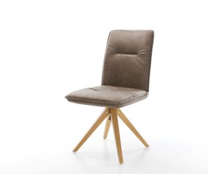 DELIFE Polsterstuhl Vinjo-Flex, Holzgestell kantig Natur günstig online kaufen