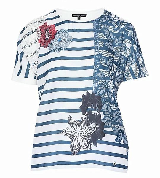 Christian Materne T-Shirt Kurzarmshirt koerpernah mit Marinestreifen günstig online kaufen