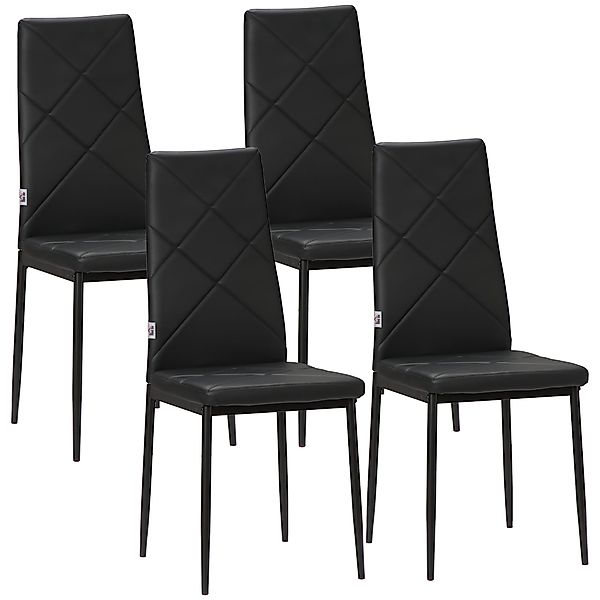 HOMCOM Esszimmerstuhl 4er-Set Stühle, Essstuhl, Polsterstuhl günstig online kaufen