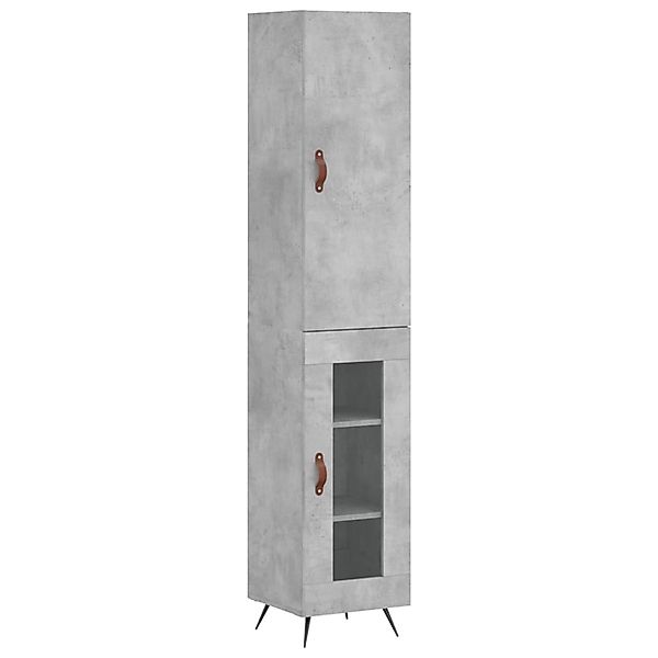 vidaXL Highboard Betongrau 34,5x34x180 cm Holzwerkstoff 3199021 günstig online kaufen