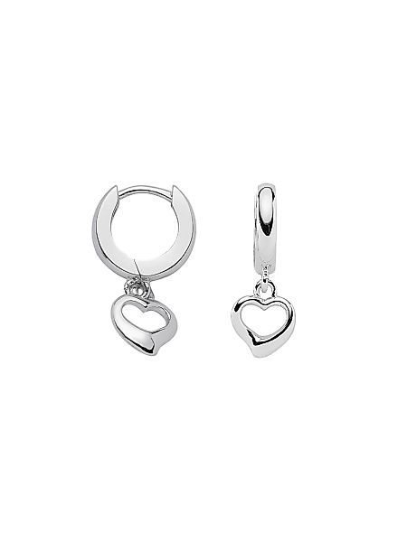 Adelia´s Paar Ohrhänger "1 Paar 925 Silber Ohrringe / Creolen Herz Ø 11,8 m günstig online kaufen