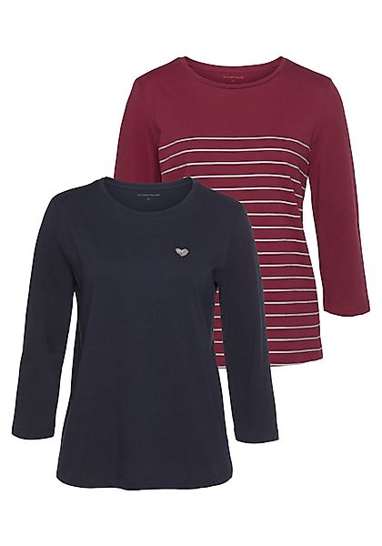 TOM TAILOR 3/4-Arm-Shirt (Packung, 2-tlg., 2er-Pack) günstig online kaufen