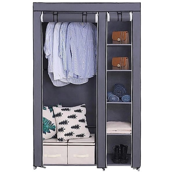 Songmics Stoffschrank Rylan 110 x 175 cm Grau günstig online kaufen