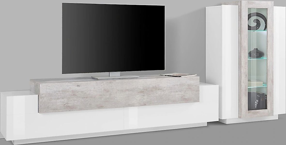 INOSIGN Wohnwand "Coro, Anbauwand, Medienwand" Set, 2 Stk. tlg. günstig online kaufen