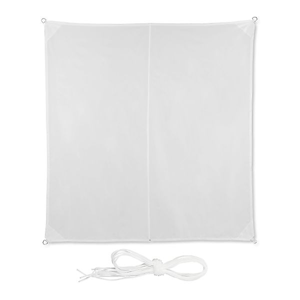 relaxdays Sonnensegel Quadrat in Weiß, 3 günstig online kaufen