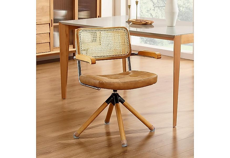 Art Leon Esszimmerstuhl CC058 (Mid Century Modern Drehstuhl ohne Rollen Far günstig online kaufen