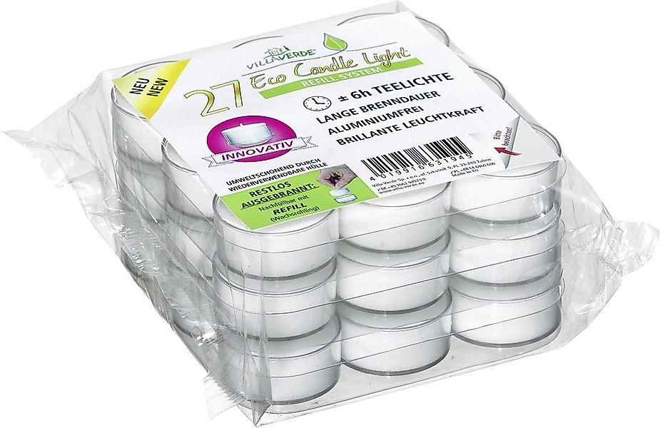 Villa Verde Teelicht Villa Verde Teelichter ECL m. Hülle 27 er Pack günstig online kaufen