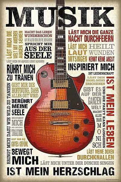 Reinders! Poster Musik ist Leidenschaft Poster 61 x 91,5 cm günstig online kaufen