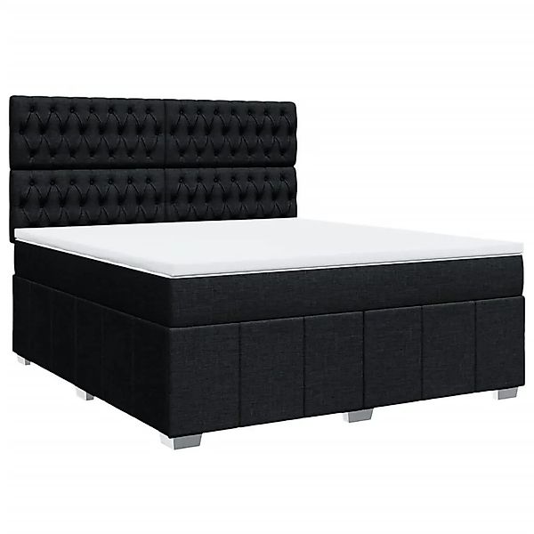 vidaXL Boxspringbett mit Matratze Schwarz 180x200 cm Stoff 3291756 günstig online kaufen