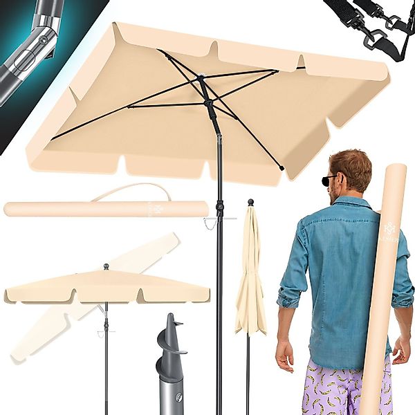 KESSER Sonnenschirm, Sonnenschirm Rechteckig Inkl. 2in1 günstig online kaufen