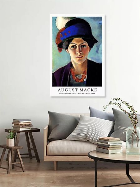Poster / Leinwandbild - August Macke: Porträt Der Frau Des Künstlers - Auss günstig online kaufen