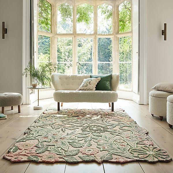 FLAIR RUGS Wollteppich Bryony Floral, rechteckig, günstig online kaufen