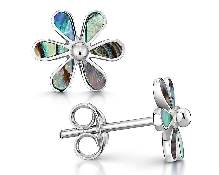 Materia Paar Ohrstecker Blume Blüte mit Abalone Perlmutt grün SO-56, Fassun günstig online kaufen
