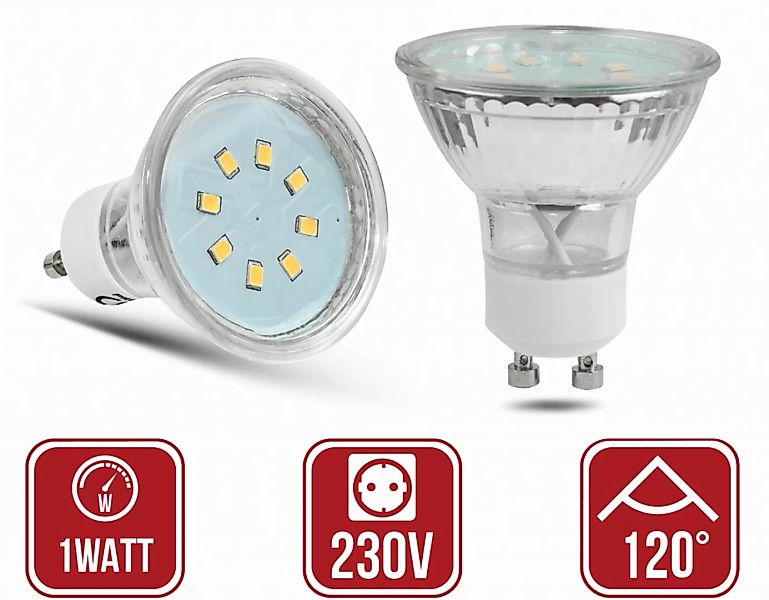 GU10 1Watt LED 230Volt Leuchtmittel günstig online kaufen