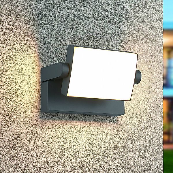 LED-Außenwandleuchte KANSAS, anthrazit, Breite 20 cm, IP54 günstig online kaufen