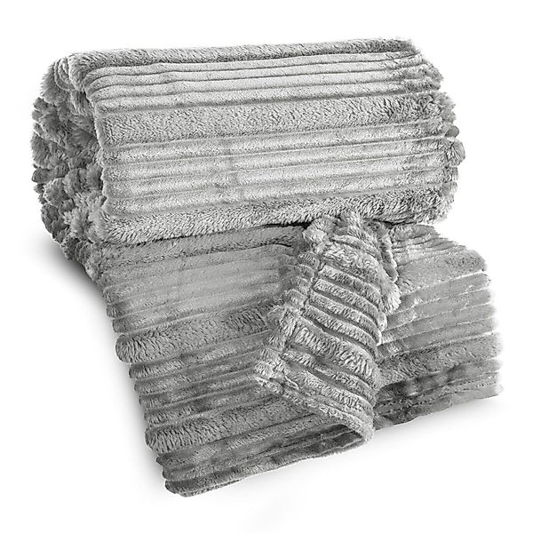 Wohndecke NINA, Eurofirany, Kuscheldecke mit Streifen-Steppung günstig online kaufen