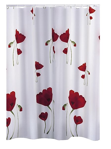 Ridder Duschvorhang Mohn rot Breite 180 günstig online kaufen