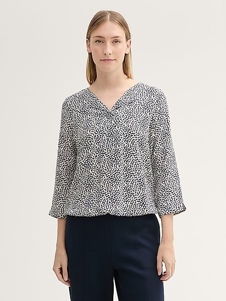 TOM TAILOR Langarmbluse Gemusterte Bluse mit günstig online kaufen