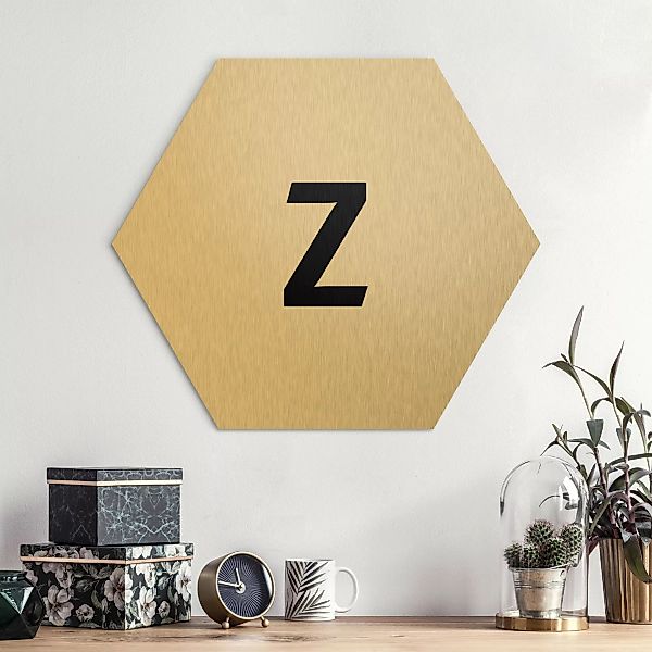 Hexagon-Alu-Dibond Bild Buchstaben Buchstabe Weiß Z günstig online kaufen