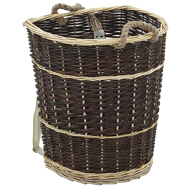 vidaXL Kaminholzregal Holzkorb mit Trageriemen 44,5×37×50 günstig online kaufen
