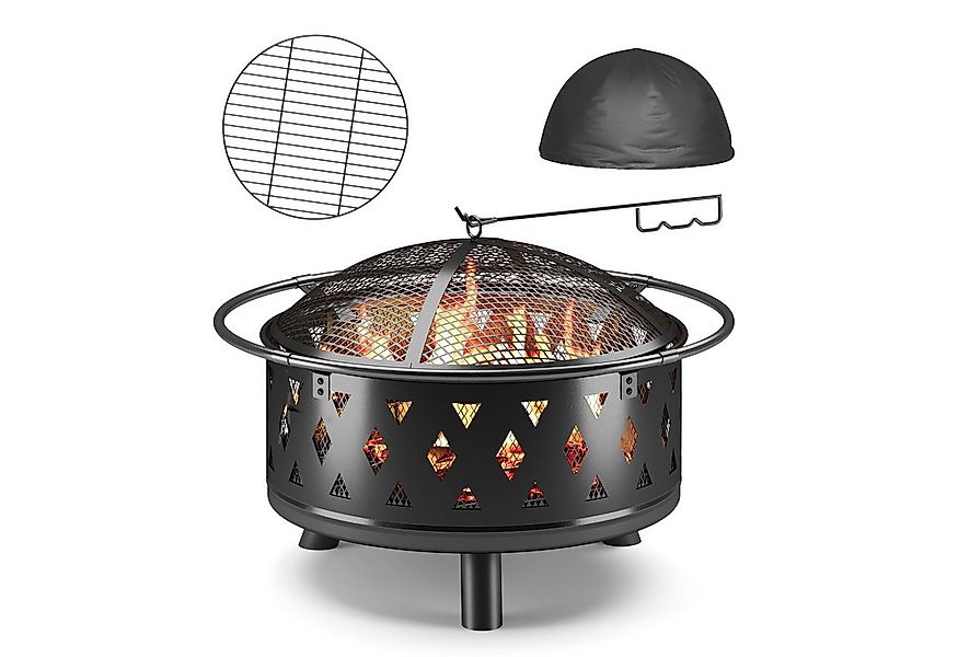 Bealife Feuerschale für den Garten,Feuerschale mit Funkenschutz,Wasserfeste günstig online kaufen