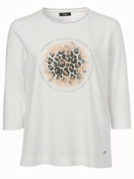 FRAPP 3/4-Arm-Shirt Modisches T-Shirt mit Glitzersteinen Animalprint günstig online kaufen